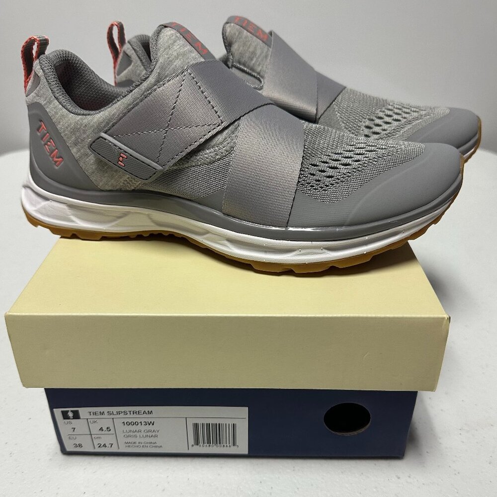 TIEM Slipstream Indoor Cycling Shoes, Lunar Gray, Size 7